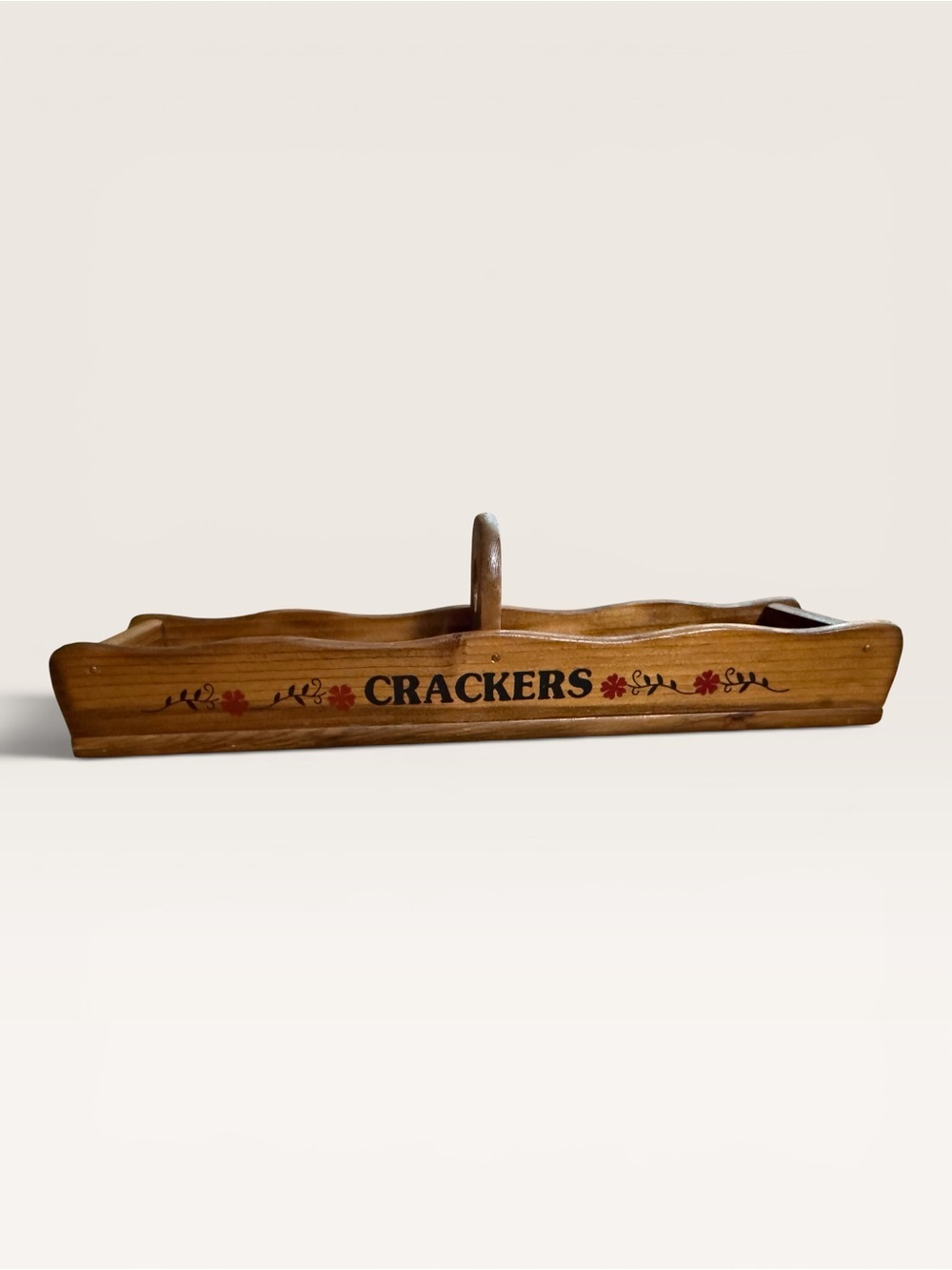 Vintage Giftco Inc. Wooden Cracker Tray Caddy